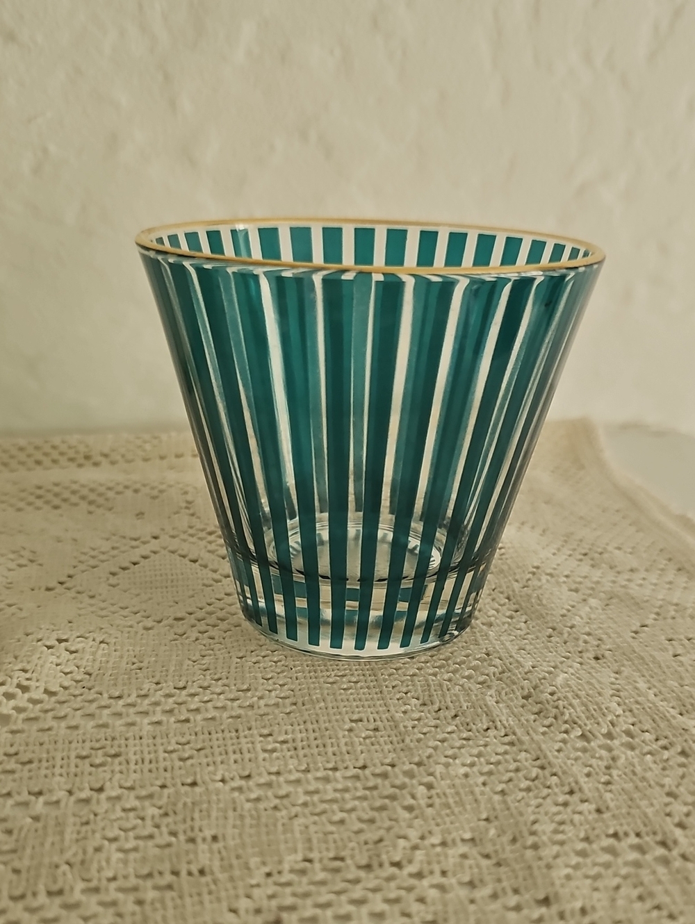 Jeanette Glass Carousel Teal Glass